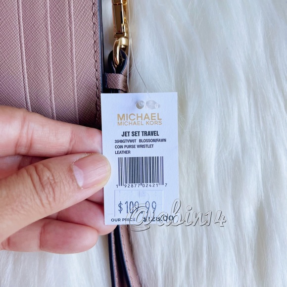 NWT Michael Kors Jet Set Travel Leather Coin Purse Card Case Wristlet - Picture 4 of 6